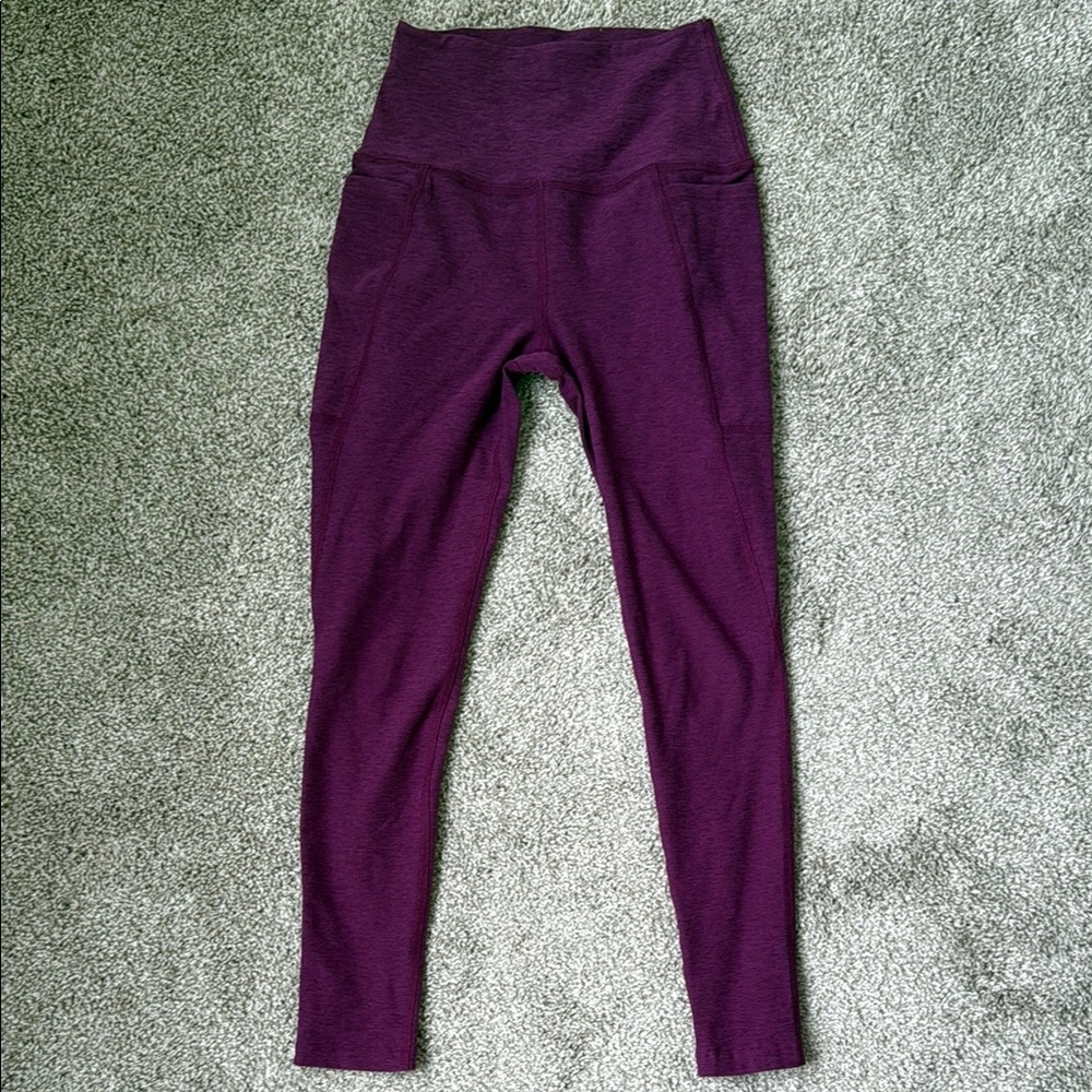 Beyond Yoga Space Dye Purple Leggings High-Waisted
